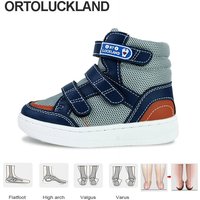 Boy Orthopedic Shoes For Kids Ortoluckland Child Autumn Sports Footwear Girl Sneaker Leather Arch Support and Corrective Insoles