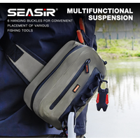 Seasir Waterproof Fishing Waist Bag Multifunctional Suspension large capacity 4L 1680D PVC Side Water Bottle Pocket fishing bag