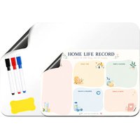 Magnetic Dry Erase Board Fridge White Board Sheet Flexible Large Refrigerator Magnets Whiteboard Planner for Home Kitchen Office