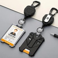New Heavy Duty Retractable Pull Badges ID Reel Carabiner Key Chain Buckle Key Holder Outdoor Keychain Holds Multiple Tool