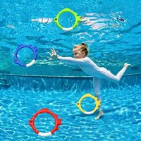 4Pcs Fish Diving Rings Set Colorful Underwater Sinking Dive Rings Toys for Kids Swimming Training Outdoor Water Fun Pool Games