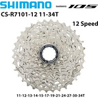 AliExpress Shimano SHIMANO 105 12Speed Road Cassette Sprocket CS-R7101-12 11-34T HG710 36T 12Speed HG Cassette for Road Bike Original Bicycle Parts