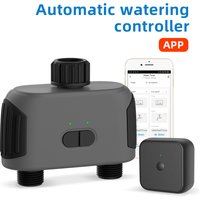 Automatic Water Timer with Wifi Hube 2-Outlet Garden Irrigation Watering System Sprinkler Programmer Tools Support Alexa Tuya