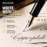Soft Elastic Calligraphy Nib Copperplate ES ER Gothic Round Script Pointed Tip Pen Accessory for Art Handwriting Stylish Font