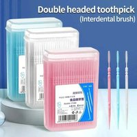 High-end disposable toothpicks 200pcs ultra-fine portable family box double-head fruit sticks