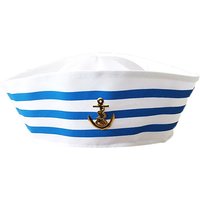 Military Hats White Captain Sailor Hat Navy Marine for Party Cosplay Costume