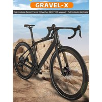 AliExpress TWITTER Twitter New Style Carbon 40C Gravel X Bicycle Integrated Handlebar Racing Bike With Disc Brake Wireless WheelTop GEX 13Speed