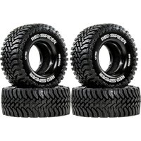 1.3" RC Crawler Tires with Foam Inserts, 68mm All Terrain for 1/18 TRX4M FCX18, 1/24 SCX24 AX24 FCX24 Crawler Upgrade Parts