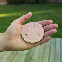 Copper Bird Bath Disk with Antimicrobial Properties Triple-Point Plate Outdoor Garden Accessory