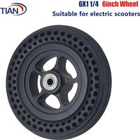 Long Lasting Electric Scooter Tire, 6 Inch Solid Tire with Wheel Hub Explosion Proof Design, Suitable for Private Land Use