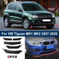 Adjustable 5Pcs Sectional Front Spoiler Lip For VW Tiguan MK1 MK2 2007-2026 Front Bumper Splitter Car Exterior Sport Body Kit