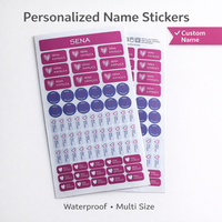 140PCS Custom Stickers Customize Name Label Sticker Personalized Stickers Packaging Labels Design Your Own Sticker