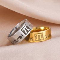 π Pi Symbol Stainless Steel Ring For Men And Women Fashionable Greek Letters 3.14159 Math Symbol Ring Math Teacher Jewelry Gift