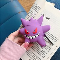 For Airpods Pro 2 Case,Pokemon Purple Gengar Case For Airpods Case,Shockproof Silicone Earphone Cover For Airpods 1/2/3
