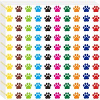1200 Pcs Mini Paw Print Stickers, Cute Dog Puppy Paw Prints Decal Label Colorful Incentive Reward Stickers for Students Teachers