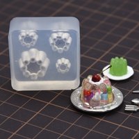 Soft Ceramic Clay Mini Dessert Pudding Slicone Mold Ultra Light Clay UV Gule Jelly DIY molds