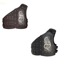E56A Medieval Leather Chest Guard LARP Costume for Men Halloween LARP Role Play Event