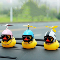 AliExpress NONE Car Duck With Helmet Broken Wind Pendant Small Yellow Duck Road Bike Motor Helmet Riding Cycling Accessories Without Lights