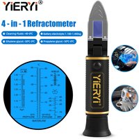 Yieryi Yg-50-0 4-In-1 Refractometer Antifreeze Freezing Point Tester For Ethylene/Propylene Glycol Battery Electrolyte Urea