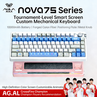 AULA NOVA75 Tournament-Grade Custom Mechanical Keyboard with Smart Display Wireless Tri-Model Hot Swap 10000mAh Metal Knob RGB