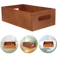 Small Solid Wood Desktop Box Multi-Function Organizer Case Wooden Crate Basket Tool Storage Box Multi-Use Case