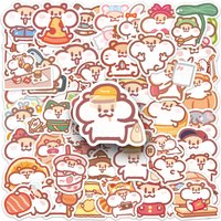 50 PCS Cute Hamster Cartoon Animal Doodle Decals Decorate Cup Phone Laptop Scrapbook Stationery Box No Repeat Decals