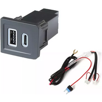 1pc Car USB Charger PD Quick Charge QC3.0 Phone Charging Adapter Outlet Fit For Volkswagen Multivan T5 Car Accessories