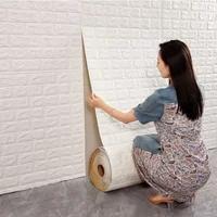 1/5/10m 3D Wall Stickers Self Adhesive Imitation Brick Sticker Bedroom Decoration WaterProof Paper