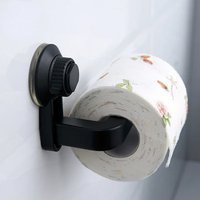 Wall Mount Suction Cup Toilet Paper Holder, No Drill ABS Tissue Roll Dispenser, Bathroom & Kitchen Accessories