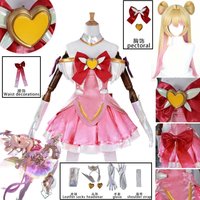 Heart of Hope Juno Cosplay Costume Game Overwatch 2 Layered Skirt Heart Brooch Off-Shoulder Sleeves Lolita Dress for Halloween