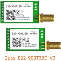 2 szt. modułów bezprzewodowych LoRa nowej generacji E22-900T22D-V2 868/915MHz 22dBm 5km zasięg UART FEC antena SMA-K nadajnik RF