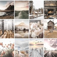 GATYZTORY Diy Rahmen Malen nach Zahlen für Erwachsene auf Leinwand Landschaft Bild Acrylfarbe nach Zahlen für personalisiertes Geschenk