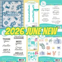 2026 June new Endless Summer Die Set metal cut dies and clear stamps scrapbooking to make paper engraving frames card craft set