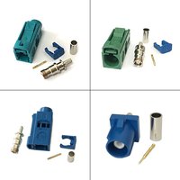 1pc Fakra Z Female 5021 Connector Water Bule Fakra C Blue E Green Crimp for RG316 RG174 Cable Neutral Coding Wholesale Price