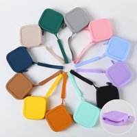 Square Silicone Lipstick Cosmetic Storage Bag Large Capacity Waterproof Organizer Portable Travel Makeup Brush Holder