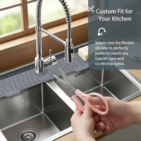 Kitchen Sink Splash Guard Mat Prevent Water Splash Faucet Splash Guard for Kitchen Sink Countertop Protection