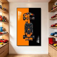 Wall Mount Display box Display Wallboard with frame suitable for lego 42228 MCL39F1 technic building block car Photo Frame