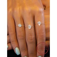 925 Sterling Silver Round Oval Water Drop Shape Zircon Chain Adjustable Ring For Women Anniversary Hight Quality Fine Jewelry