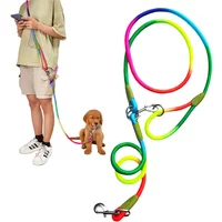 Hands Free Dog Leash Reflective Nylon Pet Walking Running Jogging Adjustable Walking Free Hands Rope Chain for Small Large Dogs