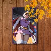Gatchaman Jun Retro Metal Wall Art Decor, - Vintage Iron Craft with Pre-Drilled Holes, Durable Indoor/Outdoor Use, Perfect for