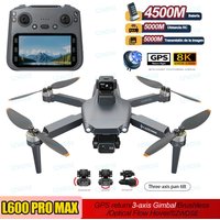 L600 PRO MAX GPS Drone 8K Professional HD Dual Camera 3-Axis Gimbal Aerial 360° Obstacle Avoidance 5G WIFI FPV RC Quadcopter Toy