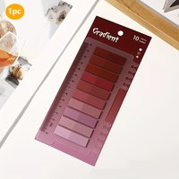 5-Pack of Single Sheets with 200 Gradient Bright Red Index Tabs, Semi-Transparent Sticky Notes, Label Stickers for Students, Writable and Removable Self-Adhesive Page Labels