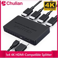 1 in 4 out 4K 2K HDMI-compatible Splitter 4x1 HDTV Switch HDMI-compatible Adapter HD Video Switcher for PS4 Xbox DVD PC Laptop
