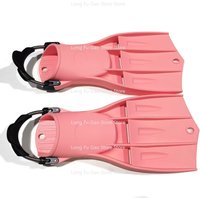 Professional Scuba Diving Fins Jet Frog Shoes with Adjustable Spring Buckle Strap Strong Thrust Navy Blue for Training