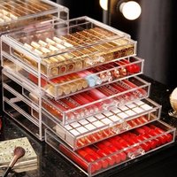 5 Layer Transparent Drawer Pencil Holder Desktop Stationary Color Pen Organizer Dressing Table Lipstick Jewelry Storage Box