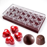 Chocolate Mold Polycarbonate Multiple Styles Heart Sphere Chocolate Candy Mould Mother's Day Confectionery Baker Pastry Tools