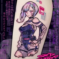 Anime Cyberpunk Edgerunners Temporäre Tattoos Cartoon Wasserdicht Fake Tattoo Aufkleber Lucyna Kushinada Tatoo Körper Aufkleber
