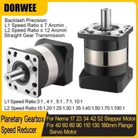 Planetary Gearbox Motor Reducer For Nema 17 23 34 Stepper Motor Speed Reducer For 40 60 80 90 110 130 180mm Flange Servo Motor