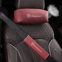 Car Seat Belt Shoulder Cover Pad Headrest Neck Pillow For Peugeot 408 4008 308 3008 Rifter 5008 508 208 2008 301 RCZ 407 108 508