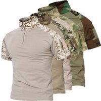 Tactical T-Shirts Mens Outdoor Sports Camouflage Cotton Tee Short Sleeve Shirt Hiking Hunting Combat Men Paintball Camo Clothing